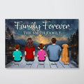 Galaxy Night Landscape Family Forever Personalized Poster, Gift For Family, Dad, Mom