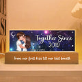 [EXCLUSIVE LIMITED EDITION] Galaxy Couple Kissing Personalized Acrylic Block LED Night Light, Anniversary Gift For Couple